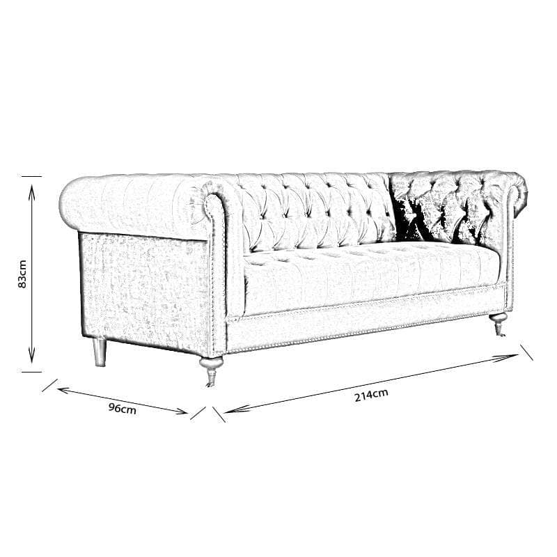 Furniture  -  Buckingham 4 Seater Sofa - Blue  -  60009272