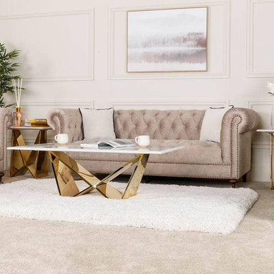 Buckingham 4 Seater Sofa - Taupe