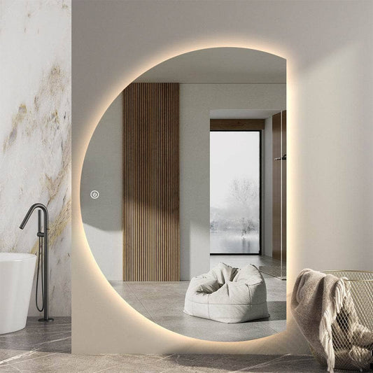 Mirrors  -  Eclipse Frameless LED Mirror - 91cm x 130cm  -  60484994