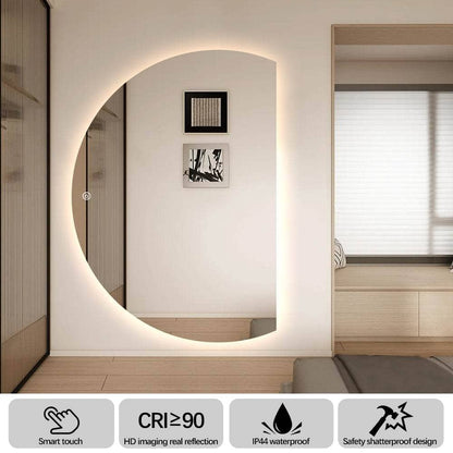 Mirrors  -  Eclipse Frameless LED Mirror - 91cm x 130cm  -  60484994