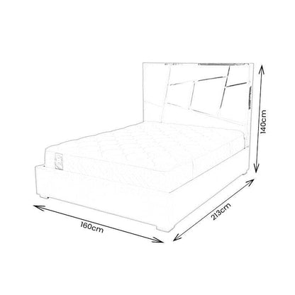 Furniture  -  Cambridge King Size Bedframe - Silver  -  60262887