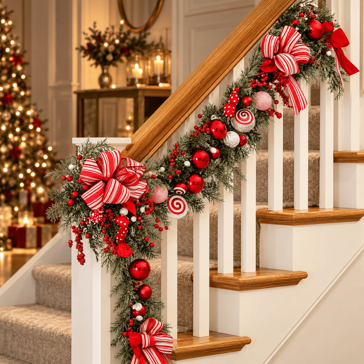 Christmas  -  Candy Sweet & Red Berries Garland - 180cm  -  60012185
