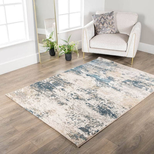 Canyon Blue Abstract Rug - Multiple Sizes