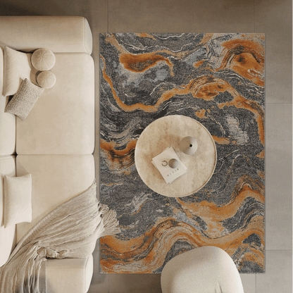 Rugs  -  Canyon Wave Blue & Cream - Multiple Sizes  - 
