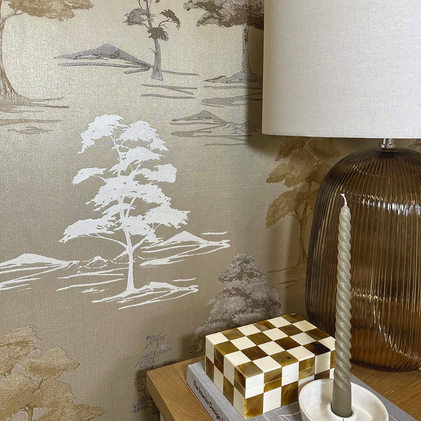Wallpaper  -  Belgravia Carlotta Tree Champagne Wallpaper - 9038  -  60485257