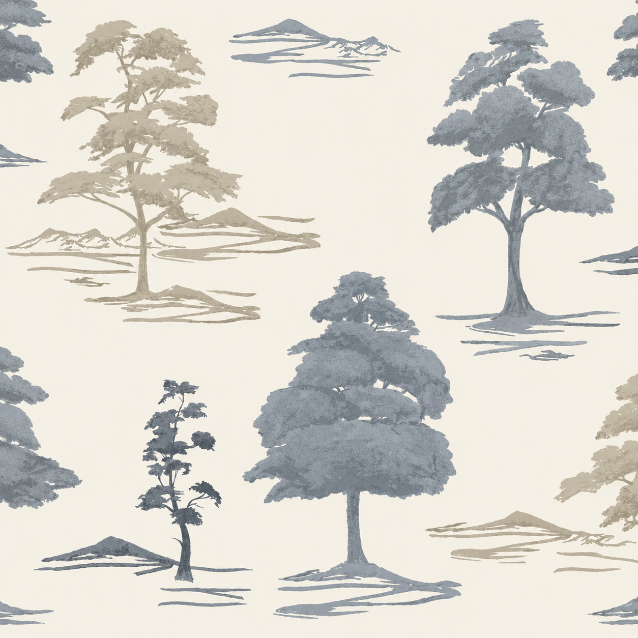 Sample  -  BELGRAVIA SAMP CARLOTTA TREE BLUE/CREAM 9036  -  60485254