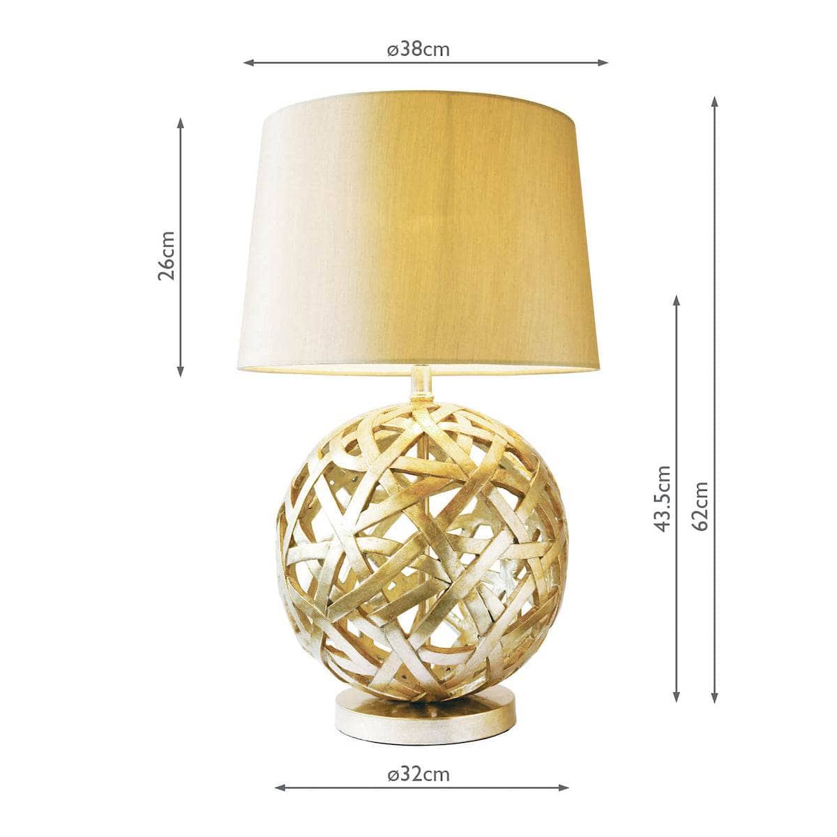 Lights  -  Carmona Gold Table Lamp  -  50085107