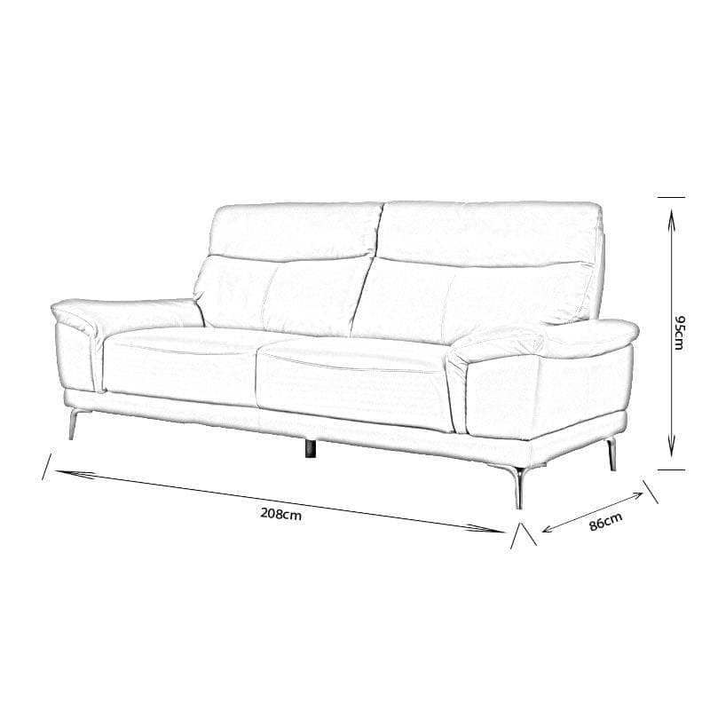 Furniture  -  Catalan 3 Seater Sofa - Grey  -  60009253