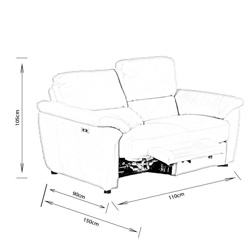Furniture  -  Catania 2 Seater Power Sofa  -  60010294