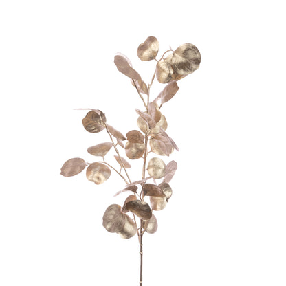 Champagne Metallic Eucalyptus Spray 76cm styled in Christmas tree