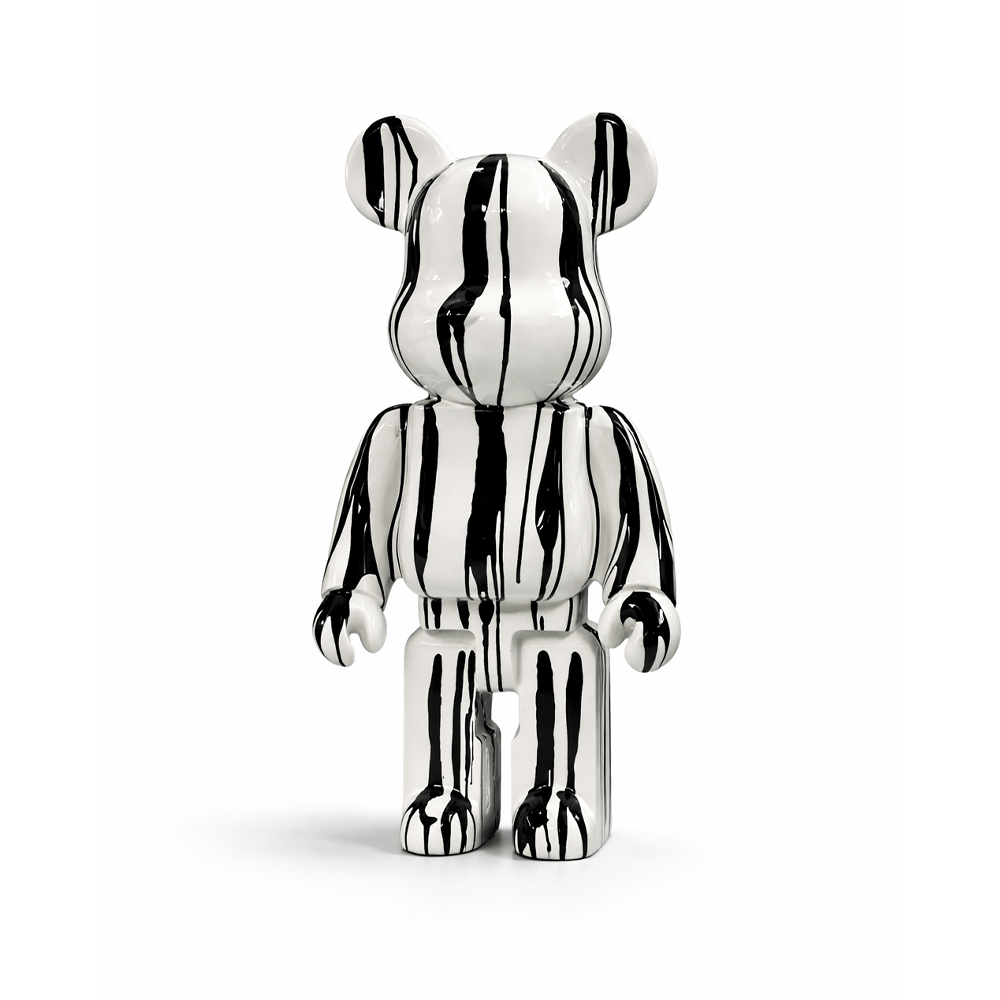 Homeware  -  White Standing Mickey Bear with Black Paint - 69cm  -  60484404