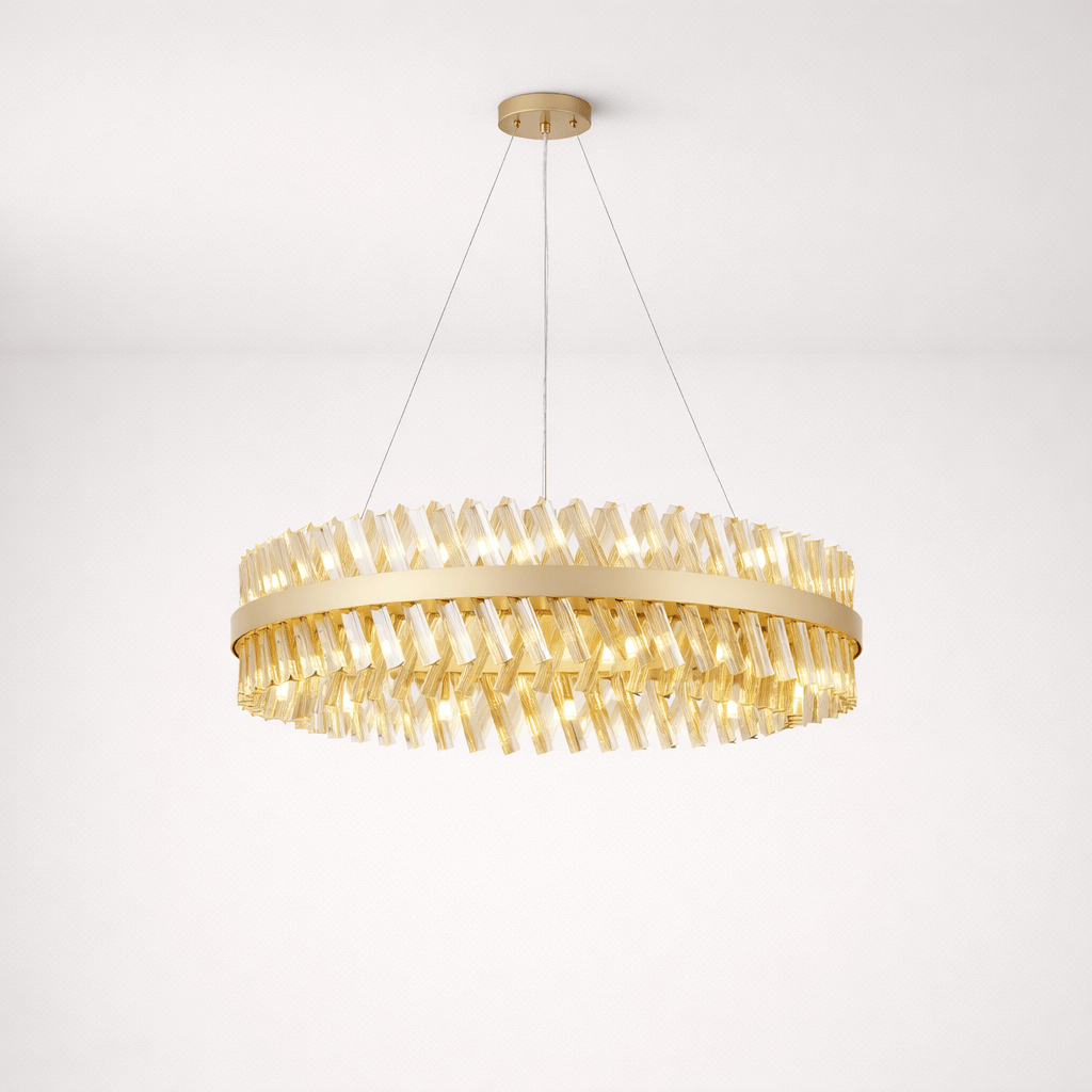 Lights  -  Dresden P004-24CP 24 Light Pendant Ceiling Light - Gold & Champagne Glass  -  60485722