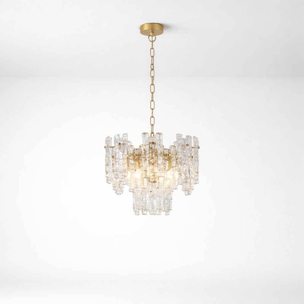 Lights  -  Nuremberg P005-5GO 5 Light Crinkled Pendant Ceiling Light - Gold  -  60485730