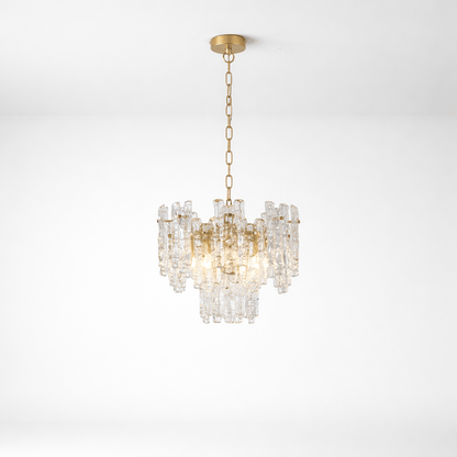 Lights  -  Nuremberg P005-5GO 5 Light Crinkled Pendant Ceiling Light - Gold  -  60485730