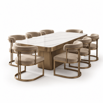 Furniture  -  Poppy Dining Table & Darcy Dining Chairs - Bronze  - 