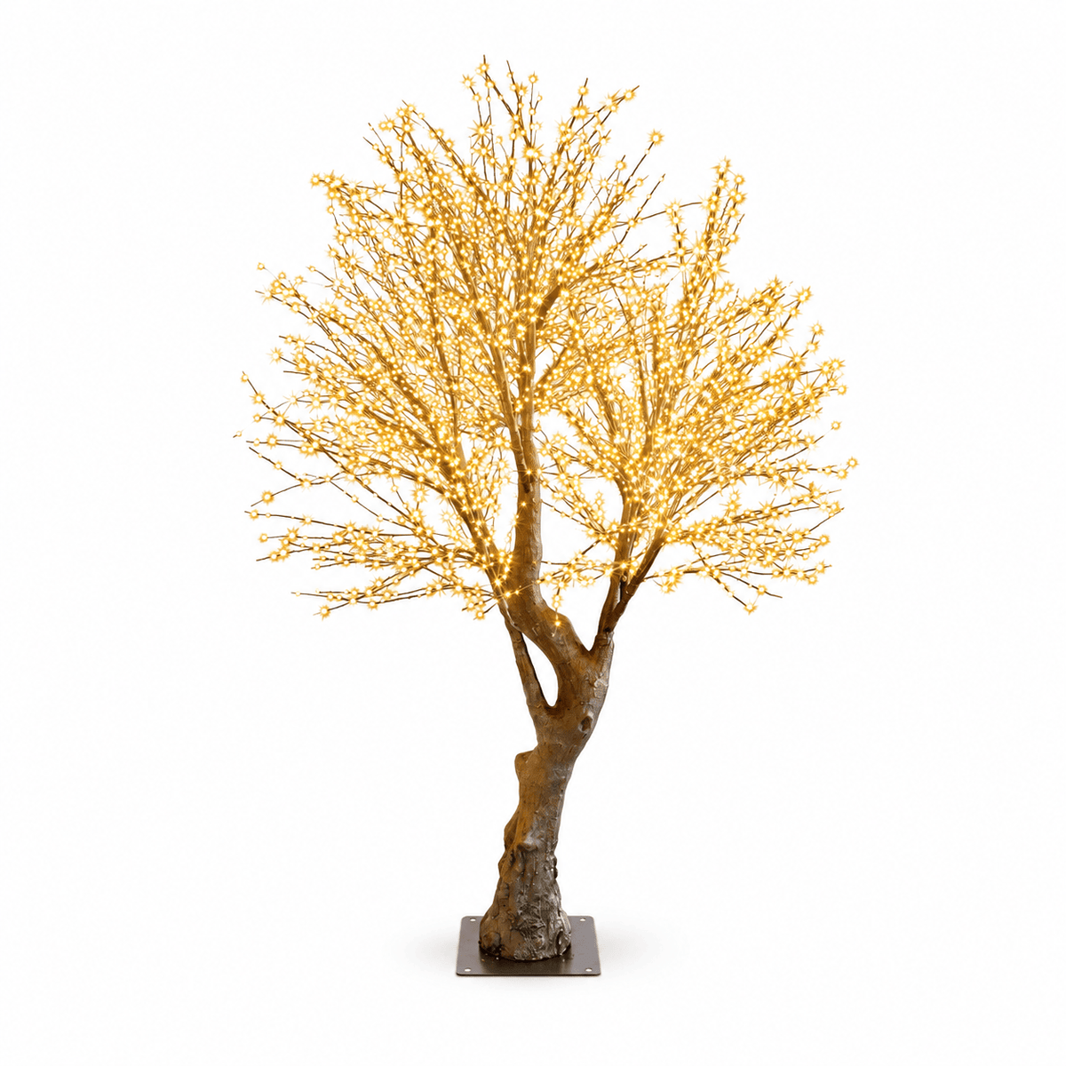 Christmas  -  Warm White LED Twinkling Black Tree -2.1m  -  60487749
