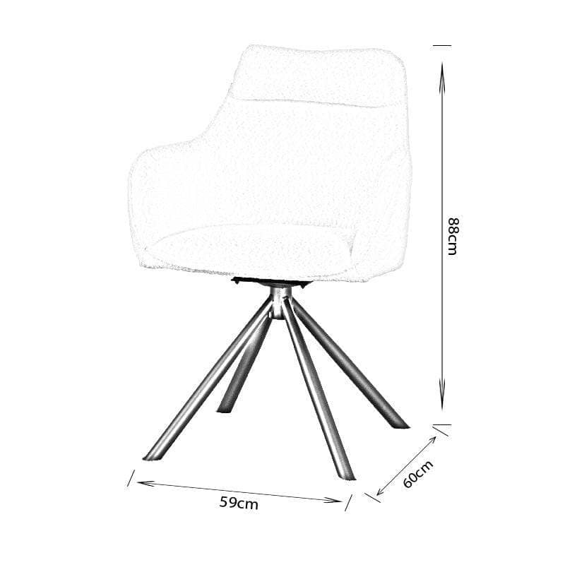 Furniture - Chicago Dining Chair - Ivory  -  60009245