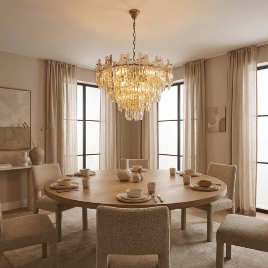 Lights  -  Nuremberg P005-16BR 16 light Crinkled Pendent Ceiling light - Bronze & Cognac Glass  -  60485734