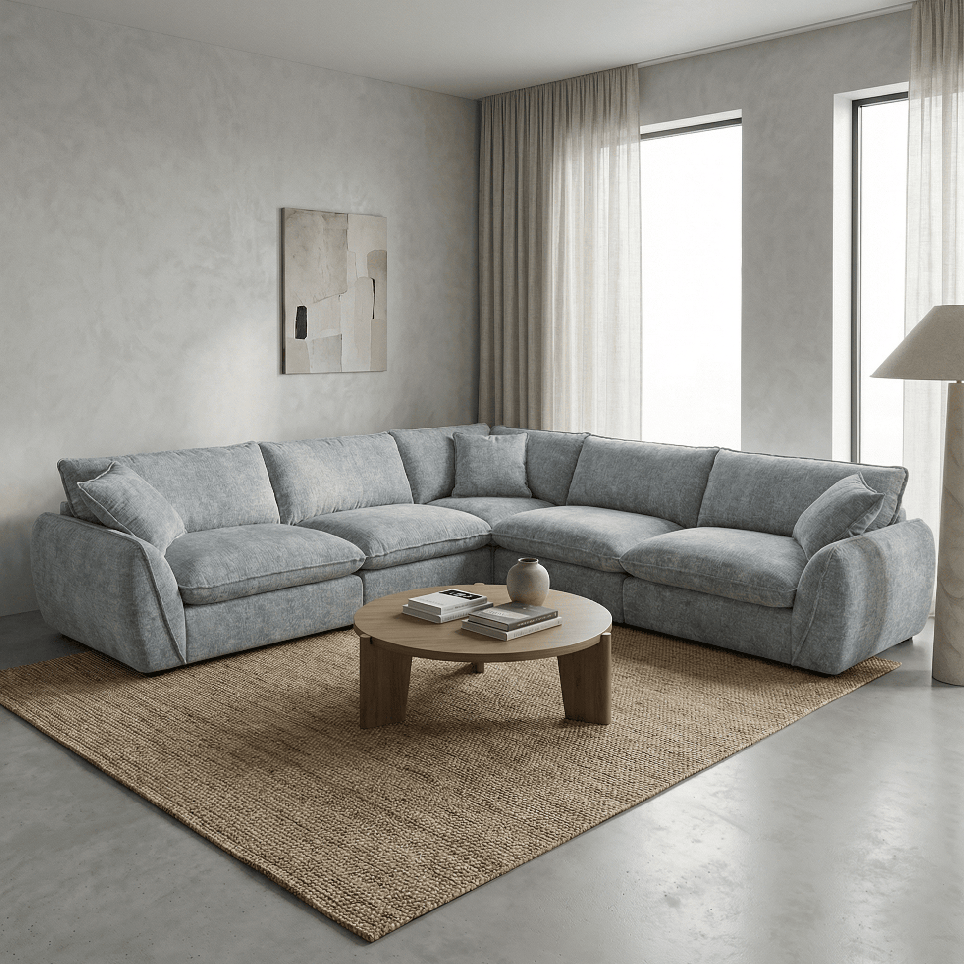 Furniture  -  Munich Corner Sofa - Grey  -  60485139