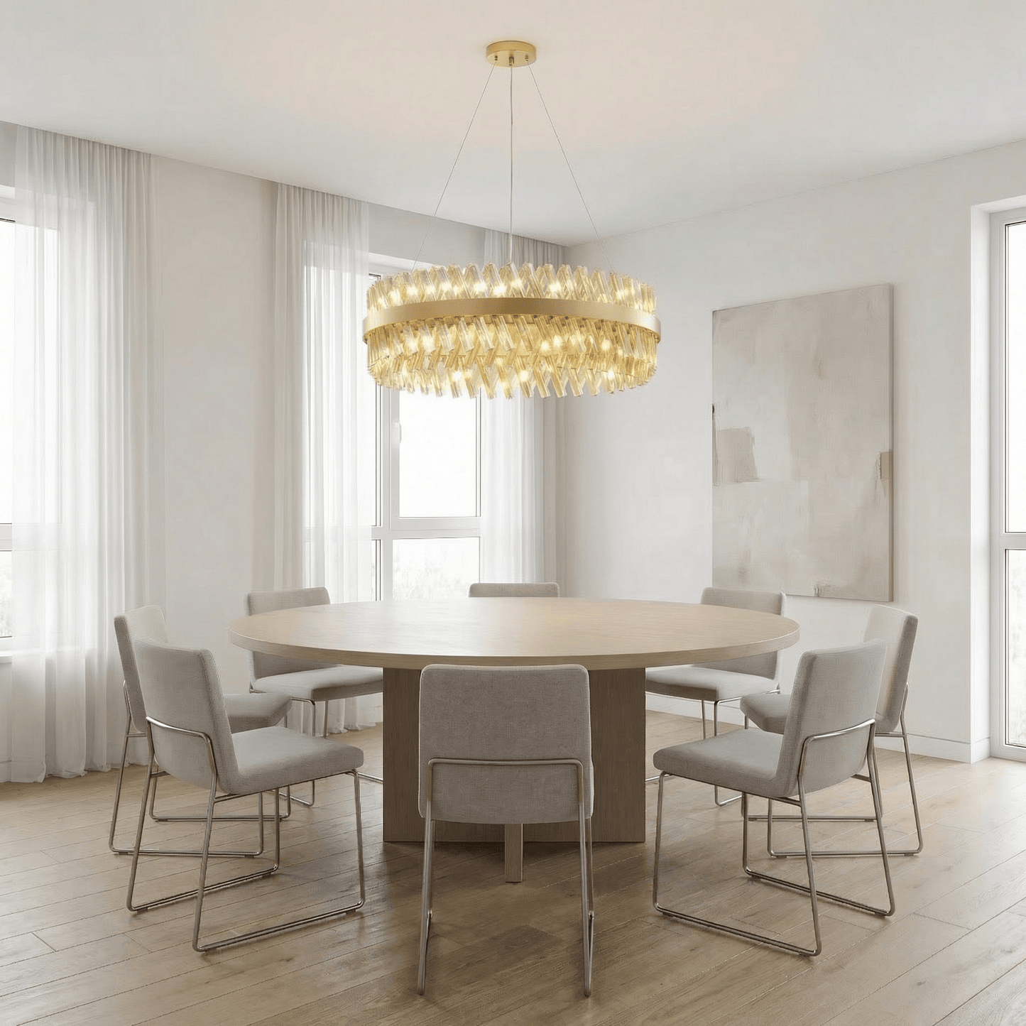 Lights  -  Dresden P004-24CP 24 Light Pendant Ceiling Light - Gold & Champagne Glass  -  60485722