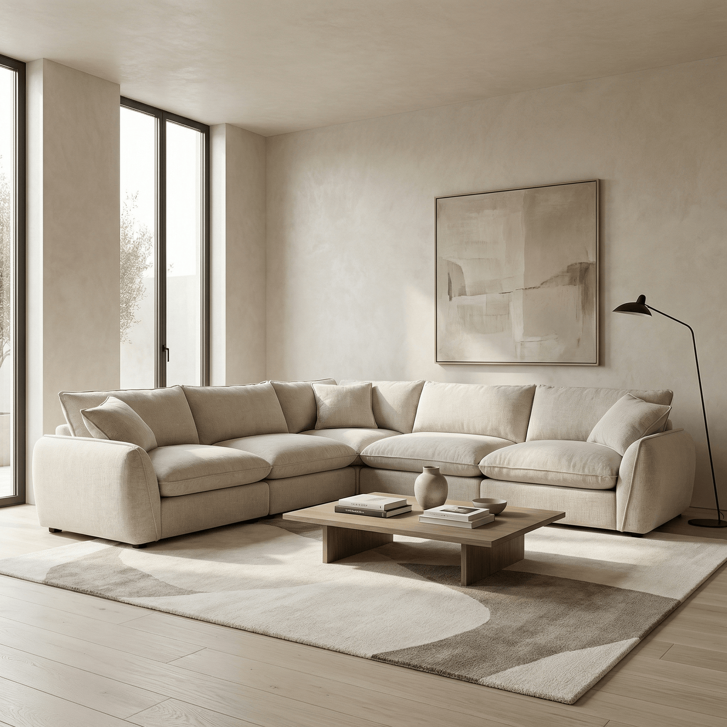 Furniture  -  Munich Corner Sofa - Beige  -  60485143