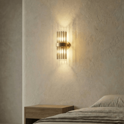 Lights  -  Bremen W002-2GO 2 Light Wall Light - Gold & Clear Glass  -  60485710