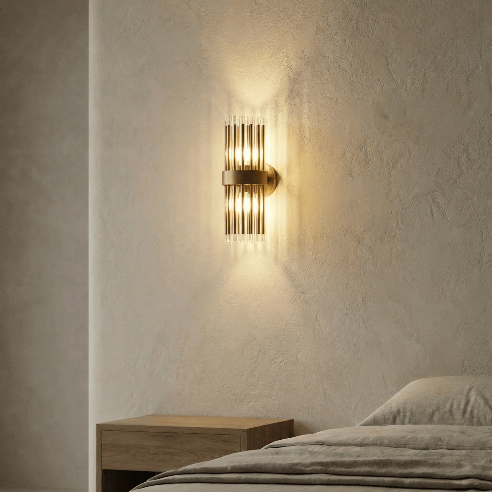Lights  -  Bremen W002-2BR 2 Light Wall Light - Bronze & Clear Glass  -  60485709