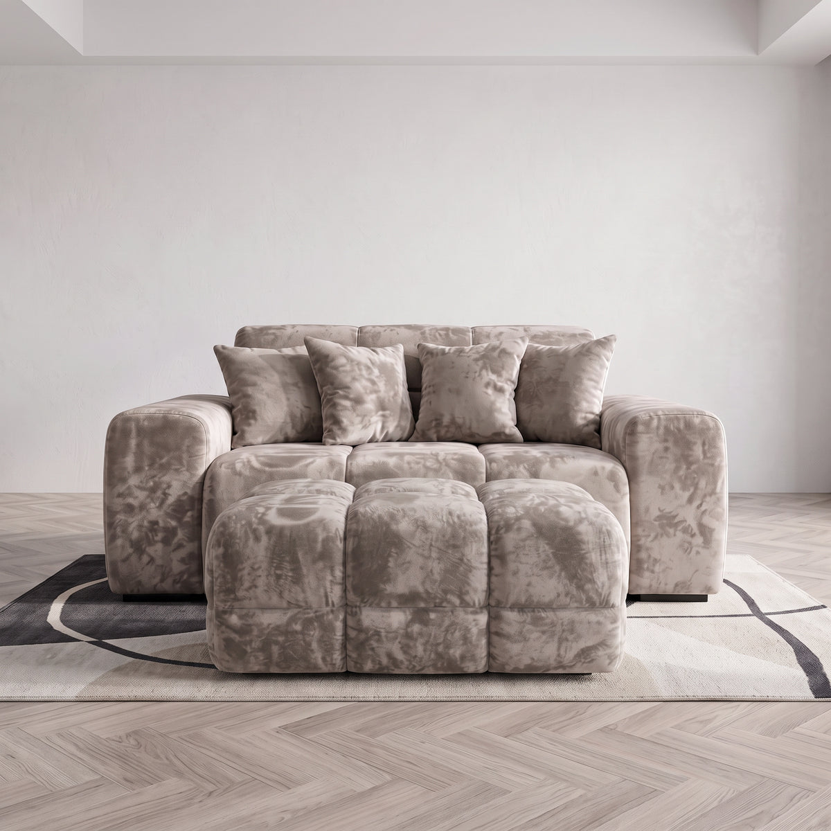 Maine Footstool - Mocha