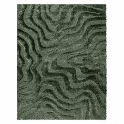 Rugs  -  Cleo Green Wave Rug - Various Sizes  - 