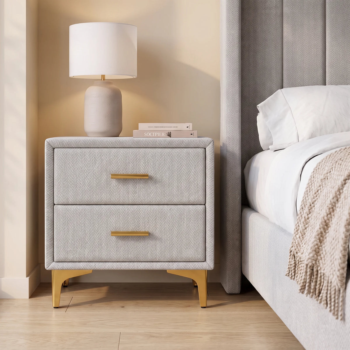 Furniture  -  Cologne Bedside Table - Grey  -  60487295