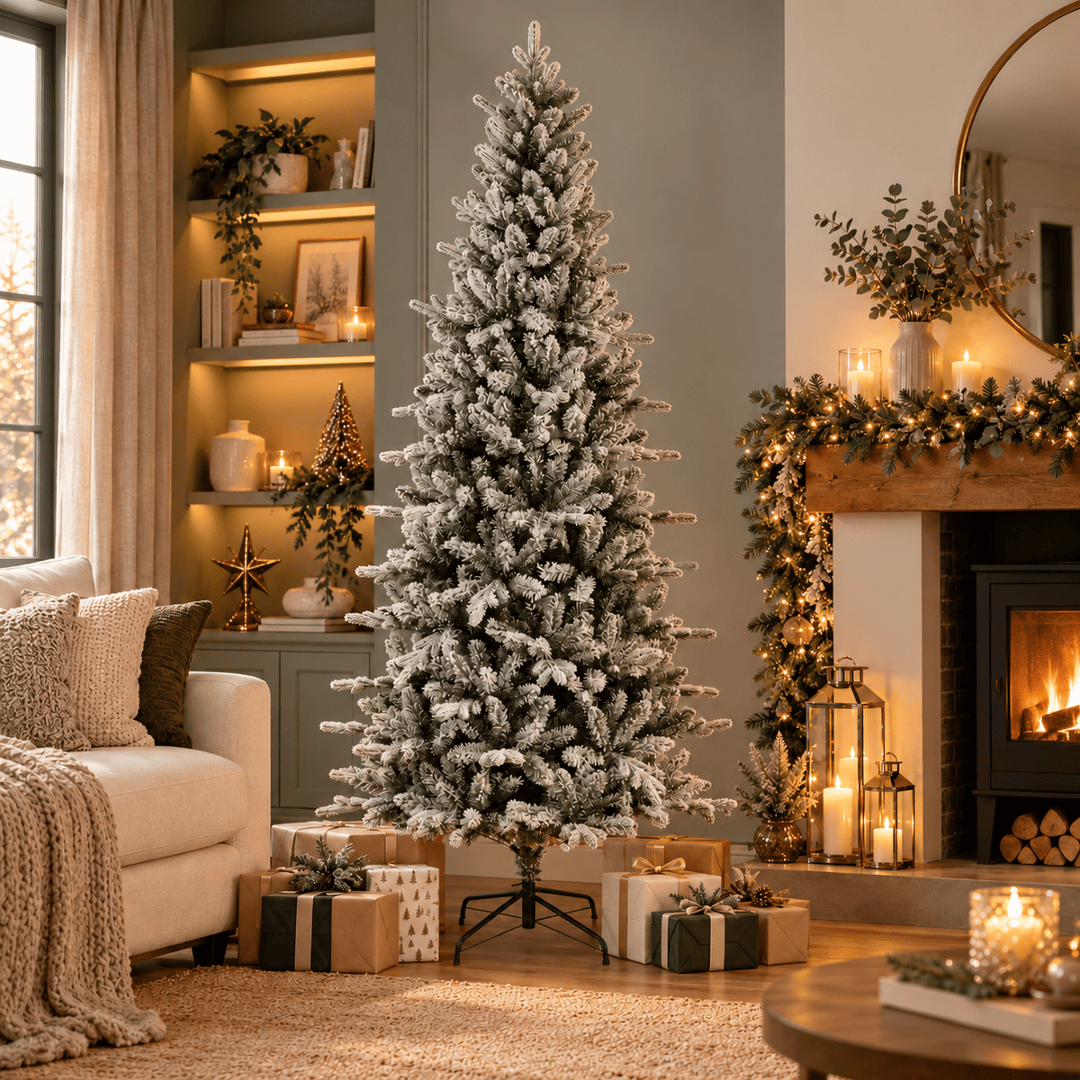 Christmas  -  Everlands Killington Fir Frosted Christmas Tree - 7ft  -  60012262