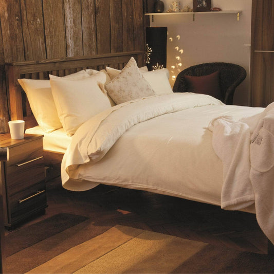 Homeware  -  Cream Brushed Cotton Duvet Set - Multiple Sizes  - 