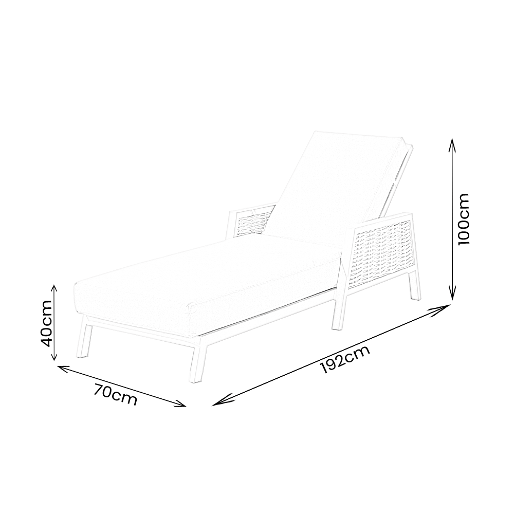 Gardening  -  Croftwood Sunlounger & Side Table - Natural  -  60485966