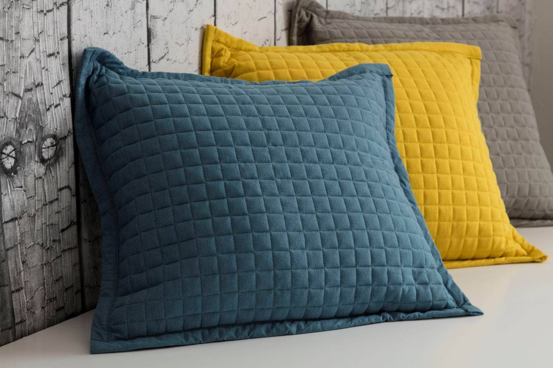 Homeware  -  Crompton Quilted Cushion - Cobalt  -  60009961