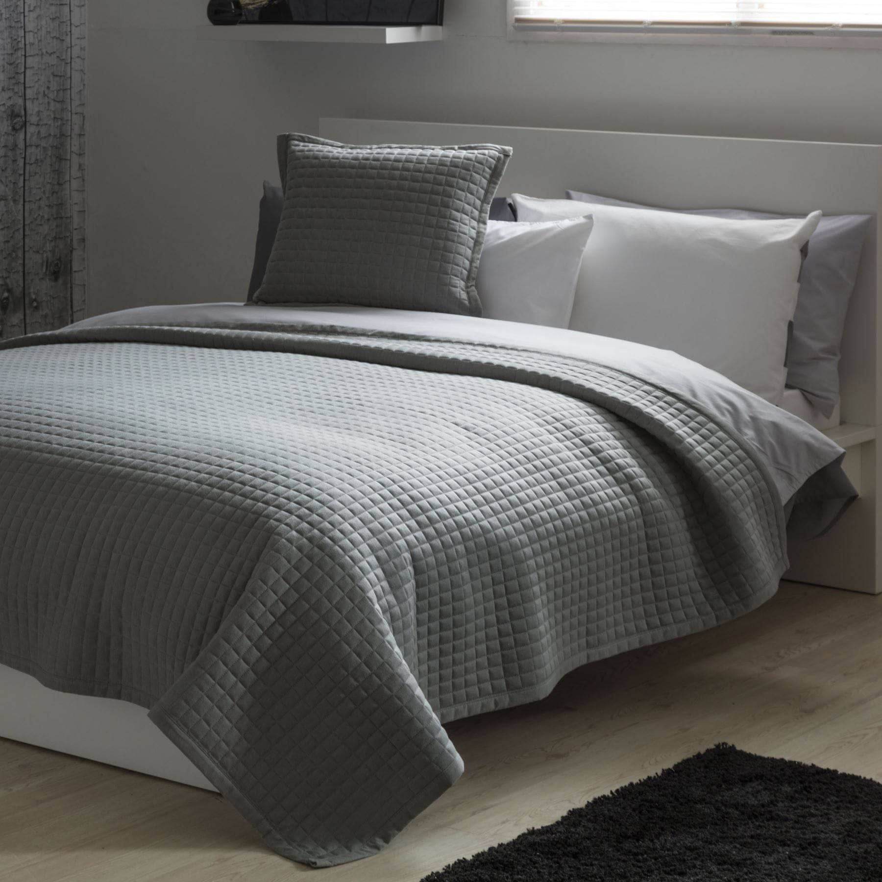 Homeware  -  Crompton Quilted Cushion - Grey  -  60009960