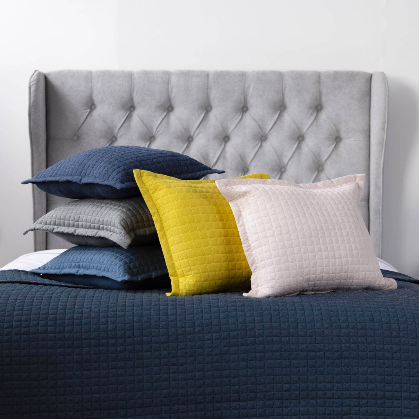 Homeware  -  Crompton Quilted Cushion - Navy  -  60009959