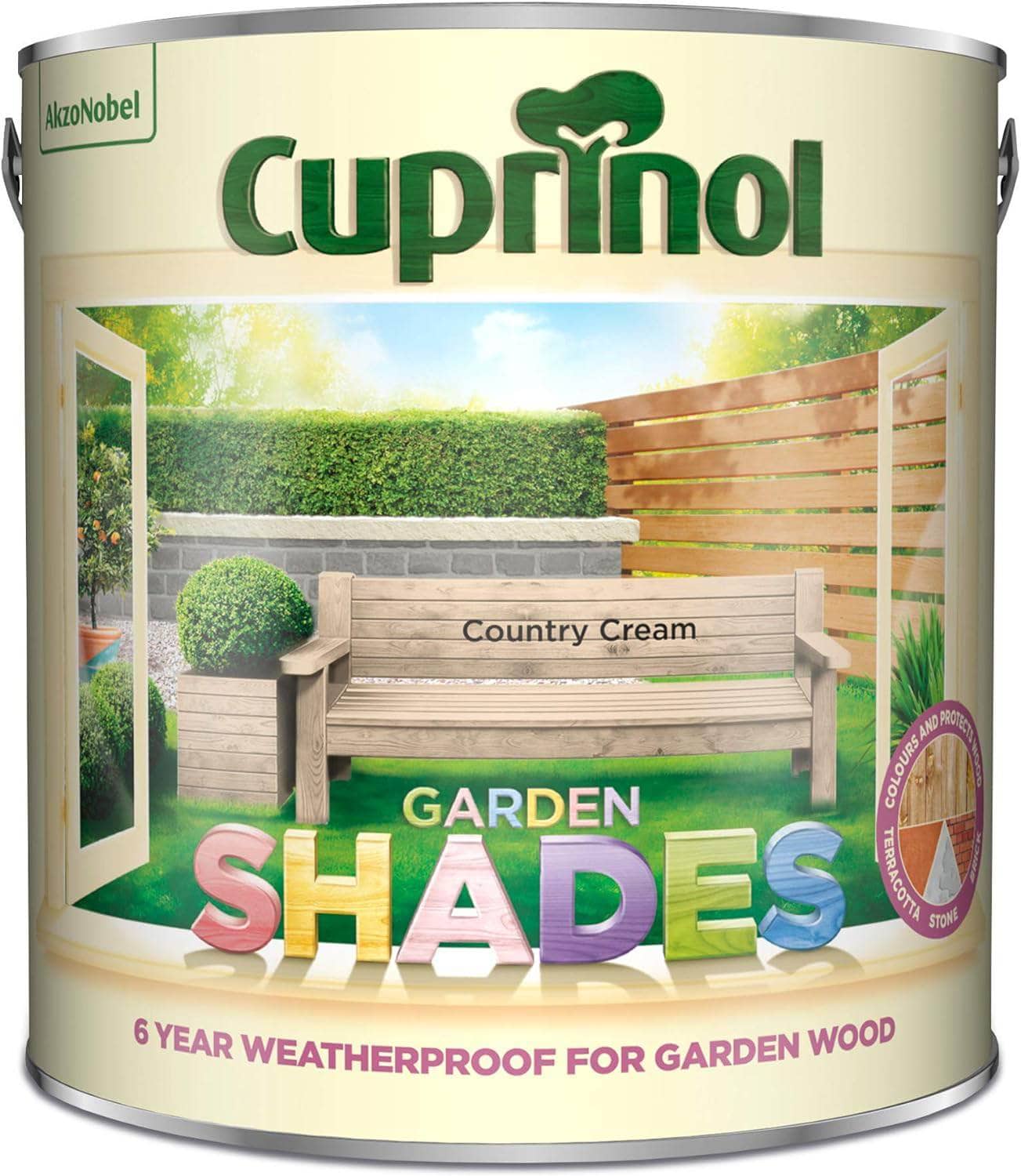Paint  -  Cuprinol Garden Shades 2.5L - Country Cream  -  01132809