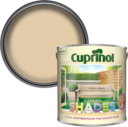 Paint  -  Cuprinol Garden Shades 2.5L - Country Cream  -  01132809