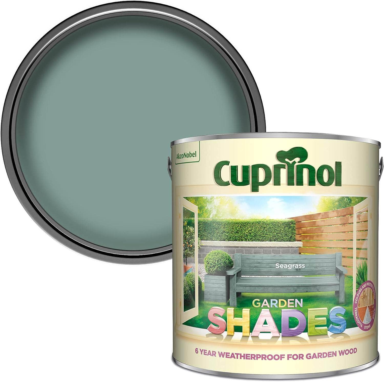 Paint  -  Cuprinol Garden Shades 2.5L - Seagrass  -  00844352