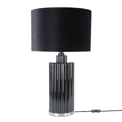 Lights  -  DS Black Glass Table Lamp  -  60484435