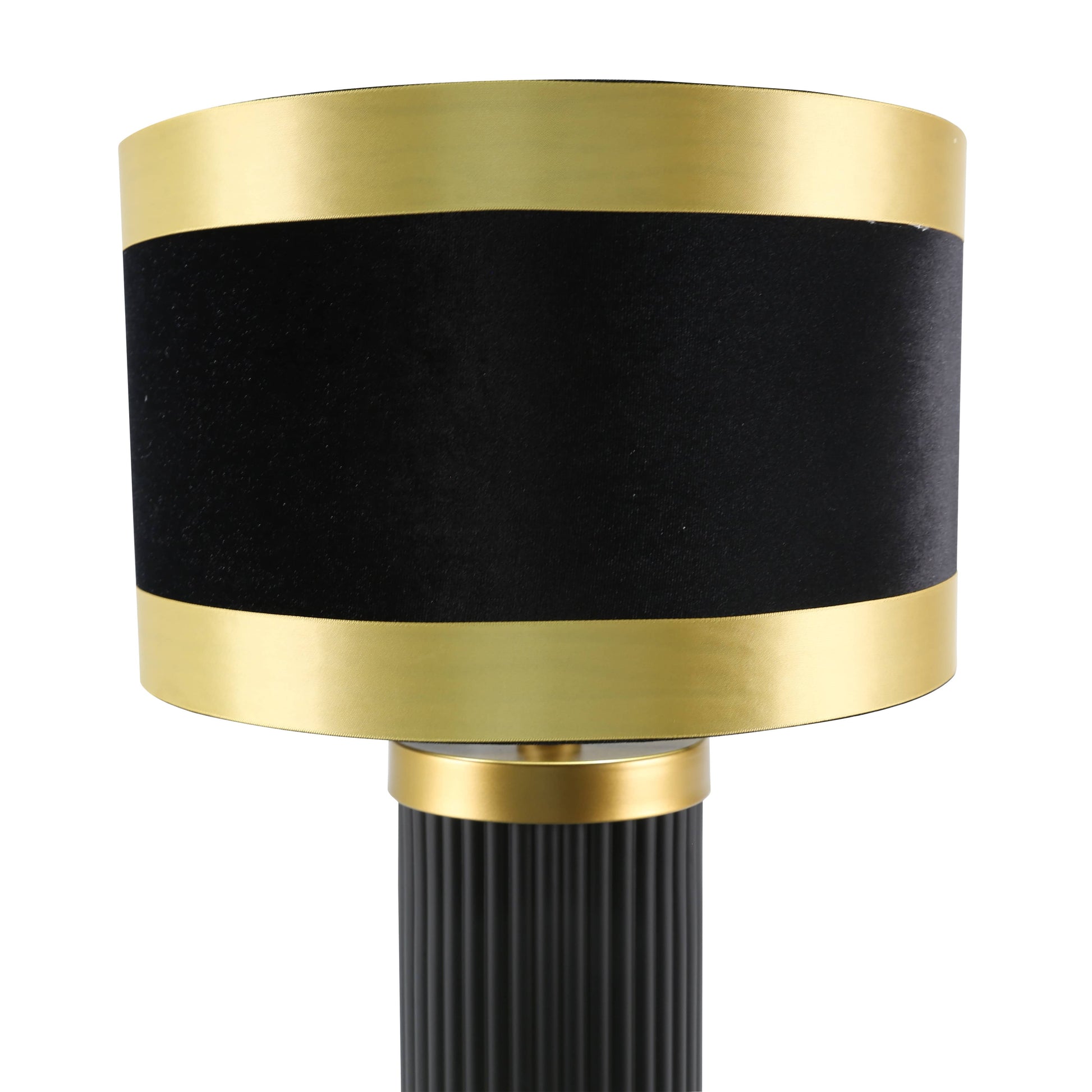 Lights  -  DS Black & Gold Glass Table Lamp  -  60485975
