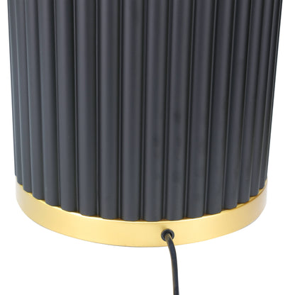 Lights  -  DS Black & Gold Glass Table Lamp  -  60485980