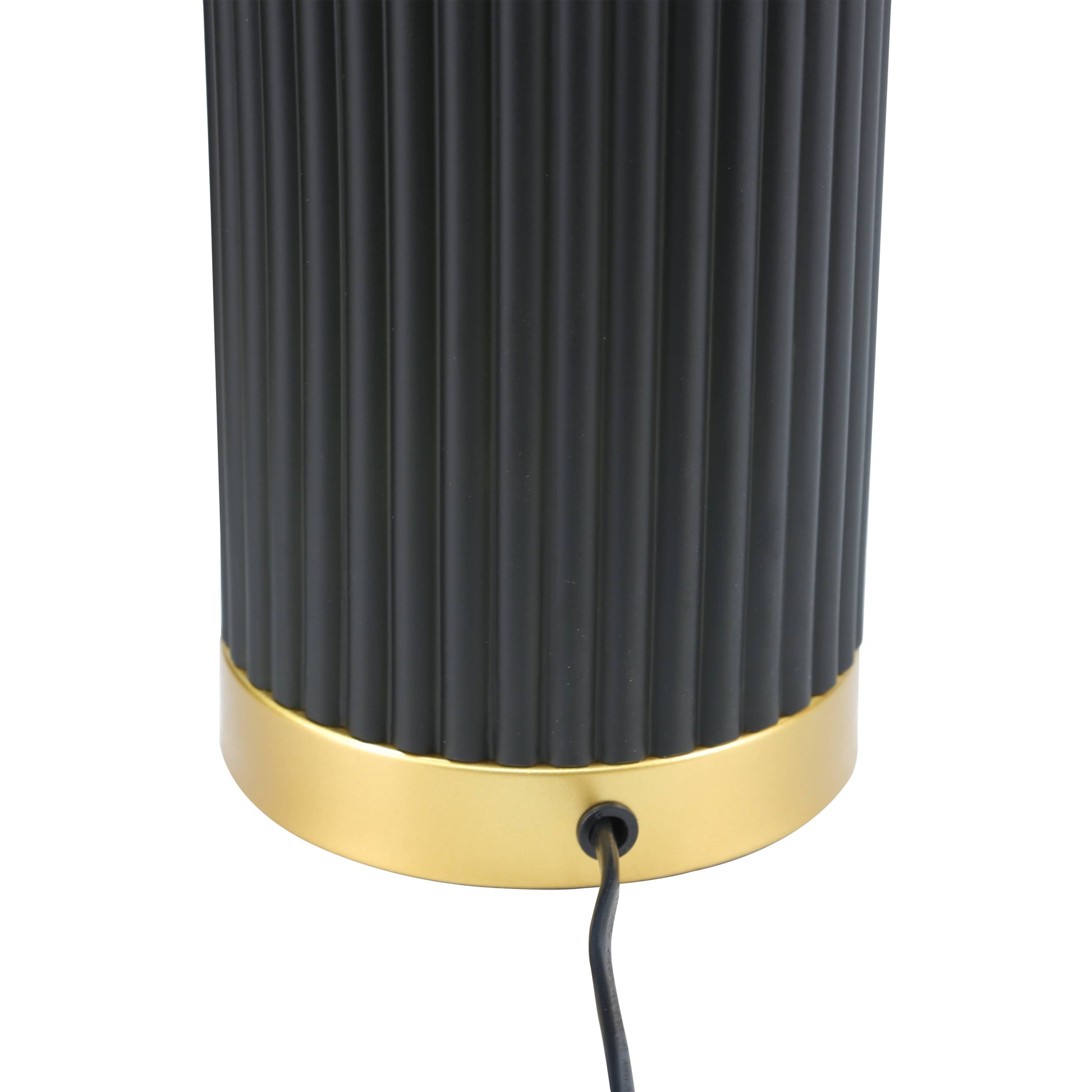 Lights  -  DS Black & Gold Glass Table Lamp  -  60485975