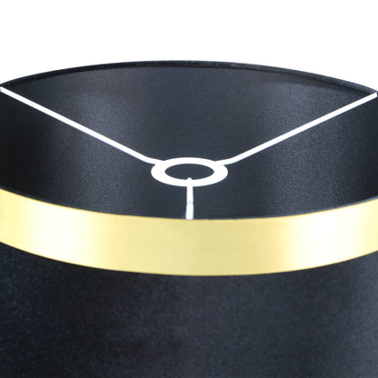 Lights  -  DS Black & Gold Glass Table Lamp  -  60485980