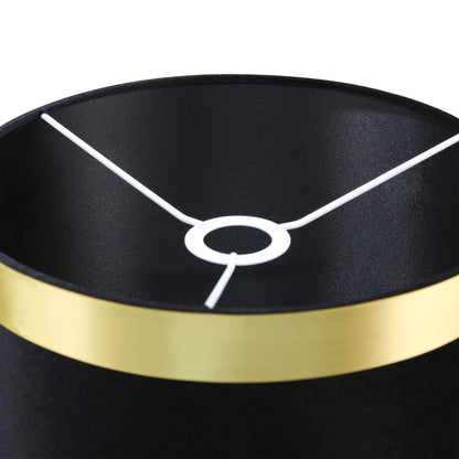 Lights  -  DS Black & Gold Glass Table Lamp  -  60485975