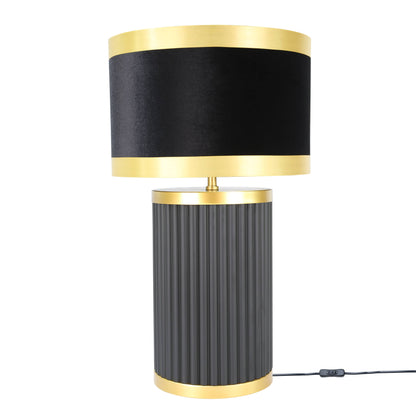 Lights  -  DS Black & Gold Glass Table Lamp  -  60485980