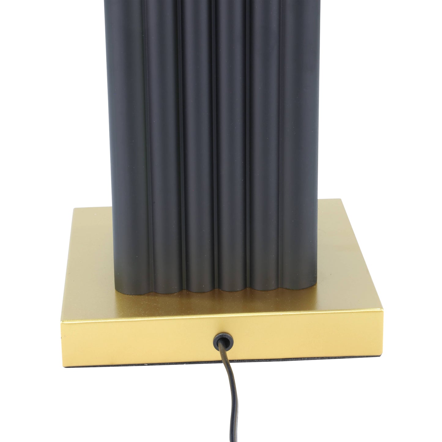 DS Black & Gold Square Glass Table Lamp