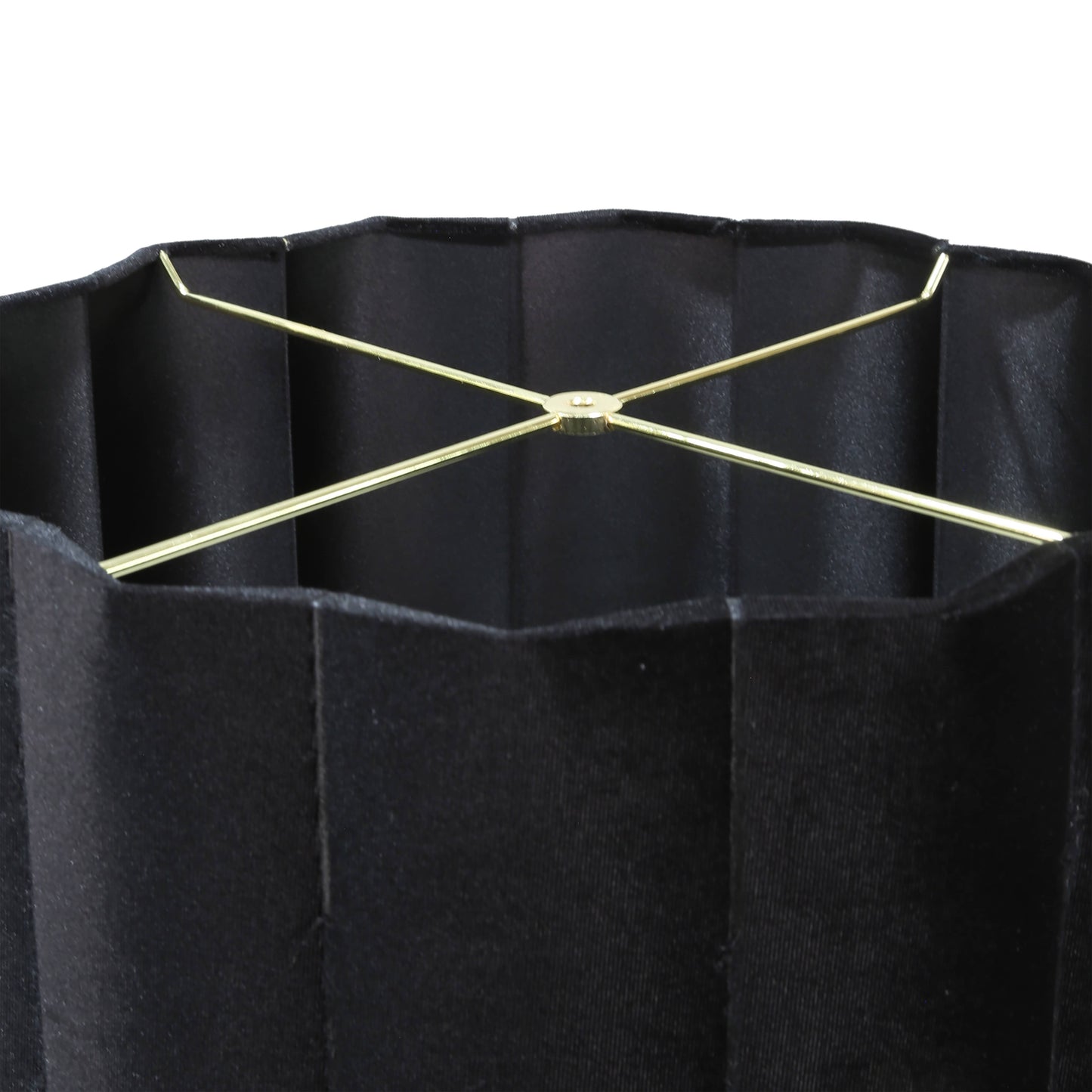 DS Black & Gold Square Glass Table Lamp