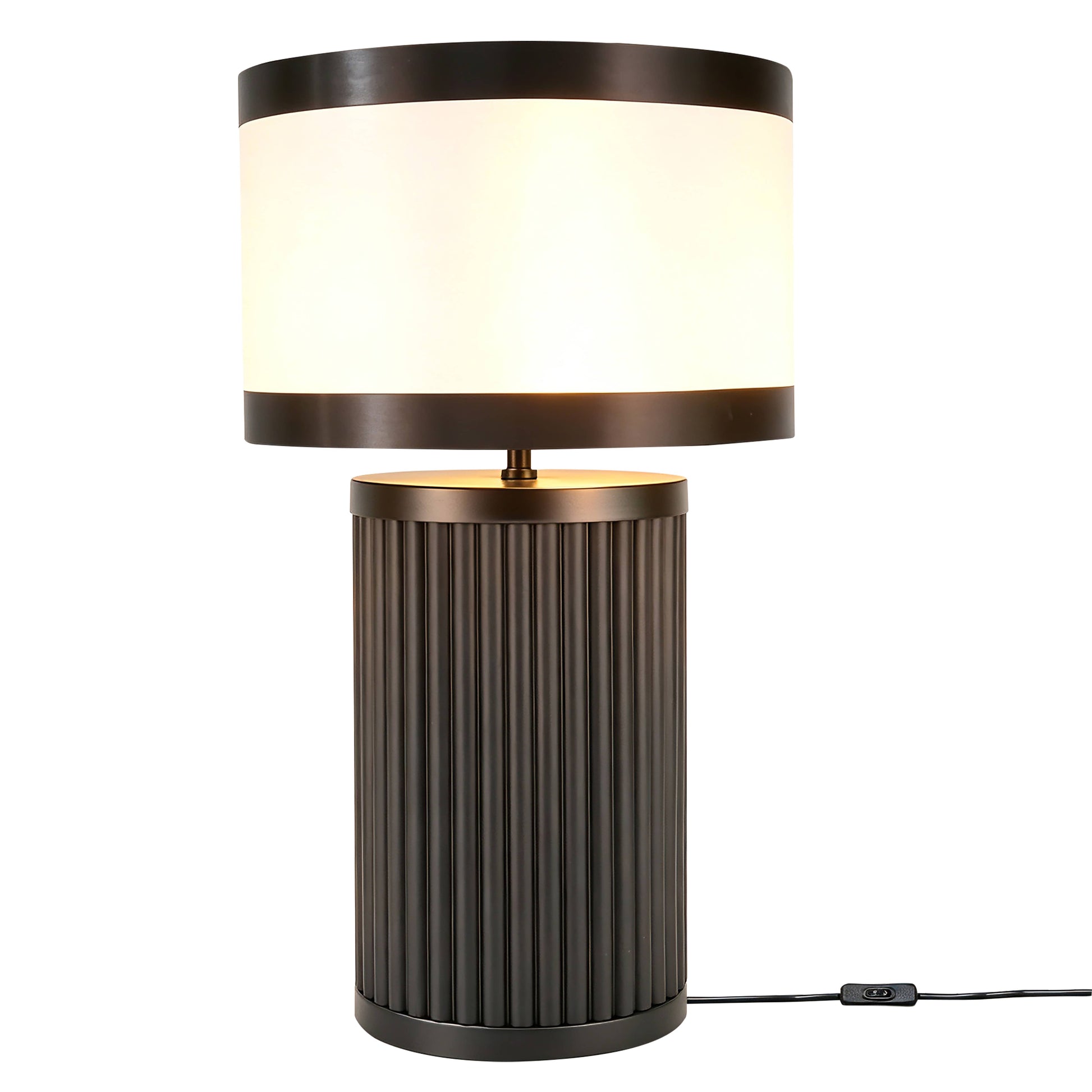 Lights  -  DS Black & White Glass Table Lamp  -  60485982