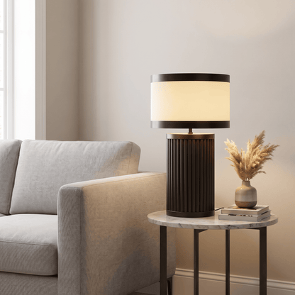 Lights  -  DS Black & White Glass Table Lamp  -  60485982